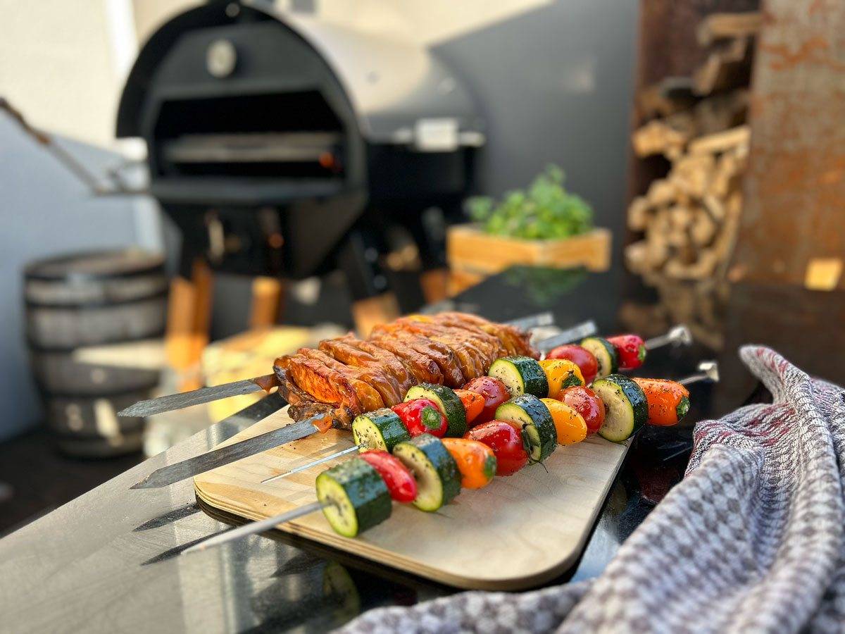 Backofen mit Flammen